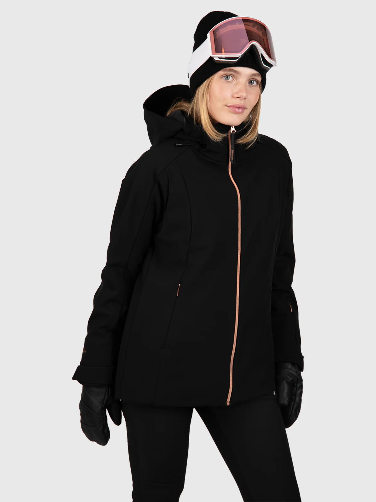 Aria Women Softshell Snow Jacket | Black - Image 3