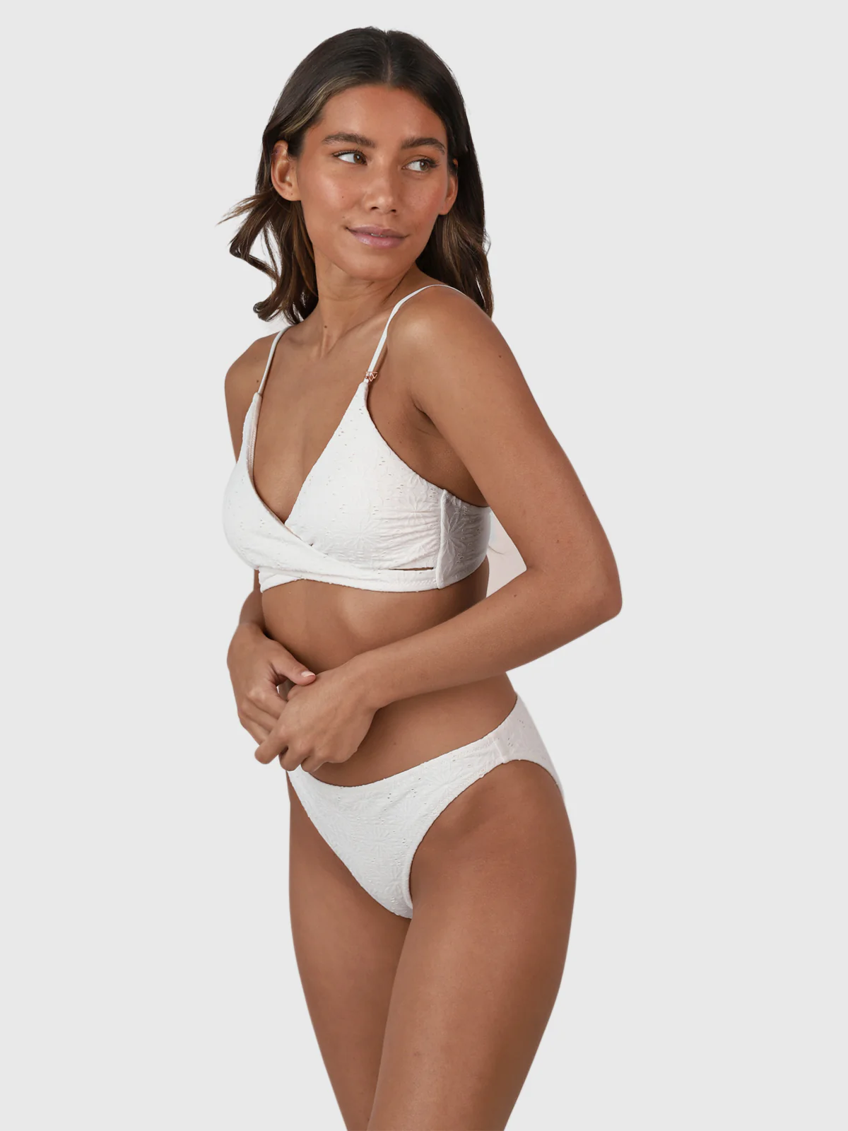 Bella-Broderie Women Bralette Bikini Set | Snow - Image 4