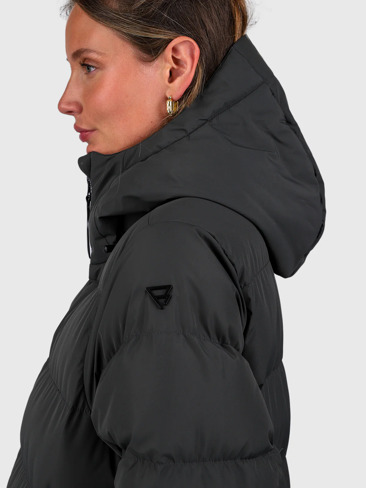 Bigsur Women Long Puffer Jacket | Pirate Black - Image 11