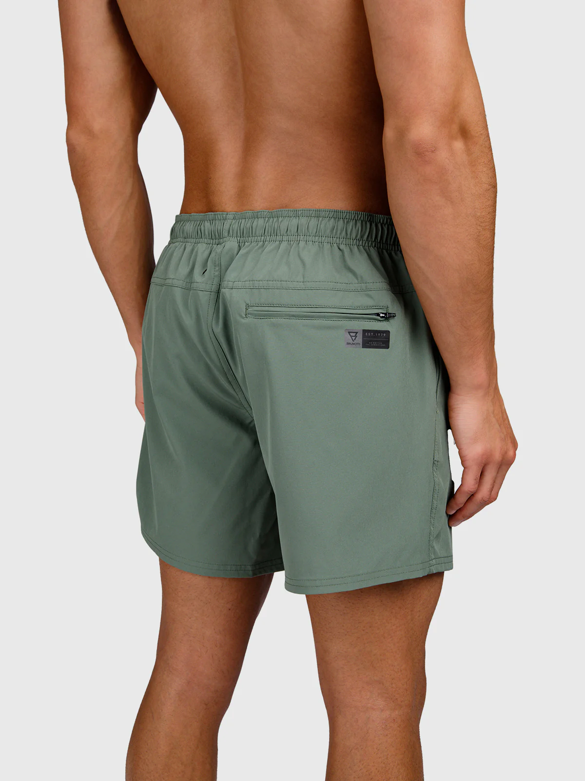 Bru-conic Men Swim Shorts | Vintage Green - Image 11