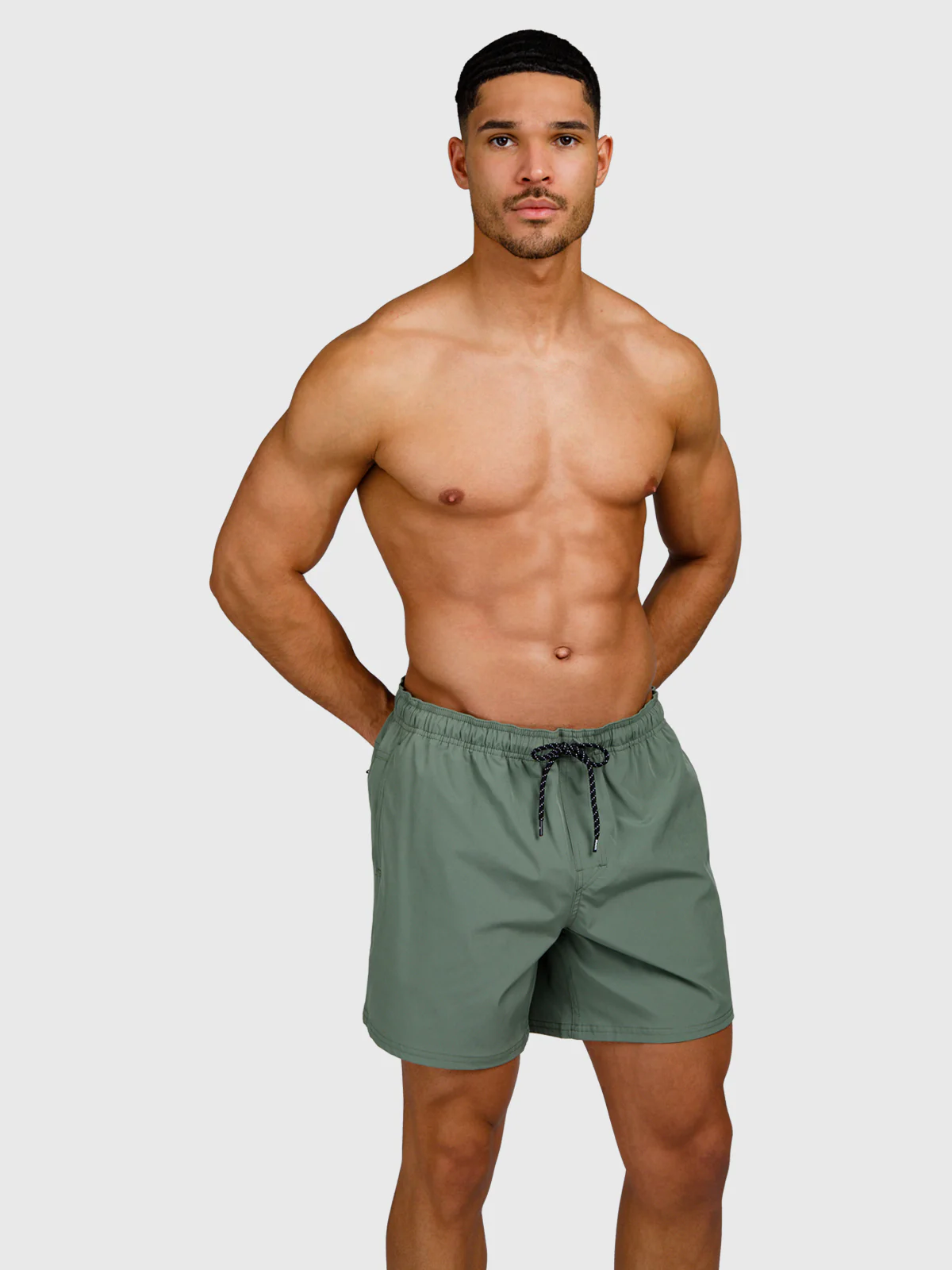 Bru-conic Men Swim Shorts | Vintage Green - Image 4