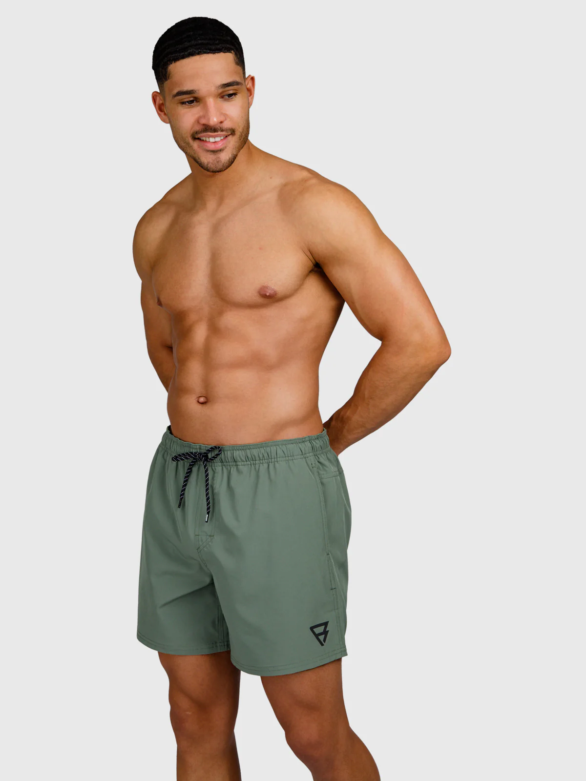 Bru-conic Men Swim Shorts | Vintage Green - Image 5
