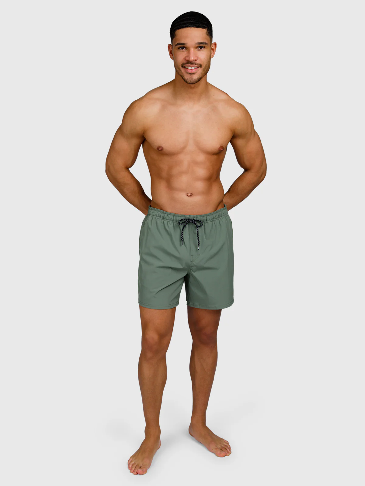 Bru-conic Men Swim Shorts | Vintage Green - Image 6