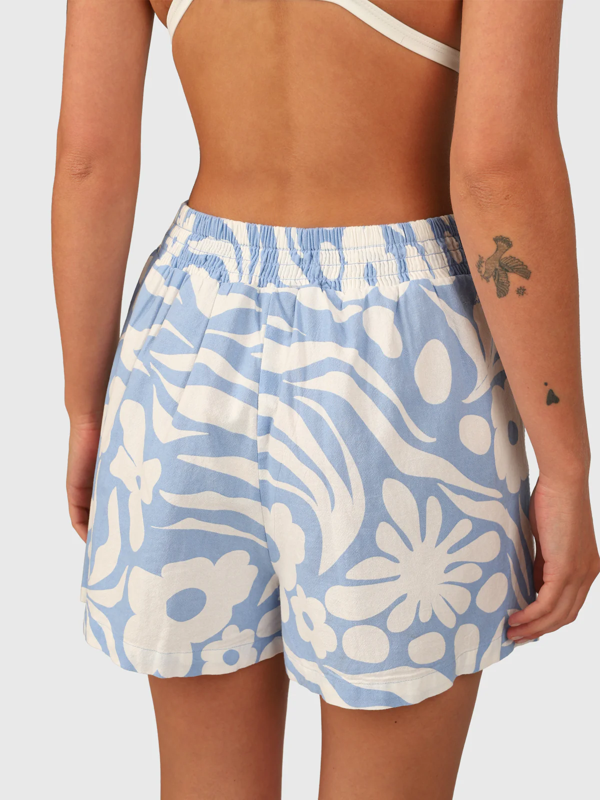 Candice-Swirl Women Shorts | Bluebell - Image 6
