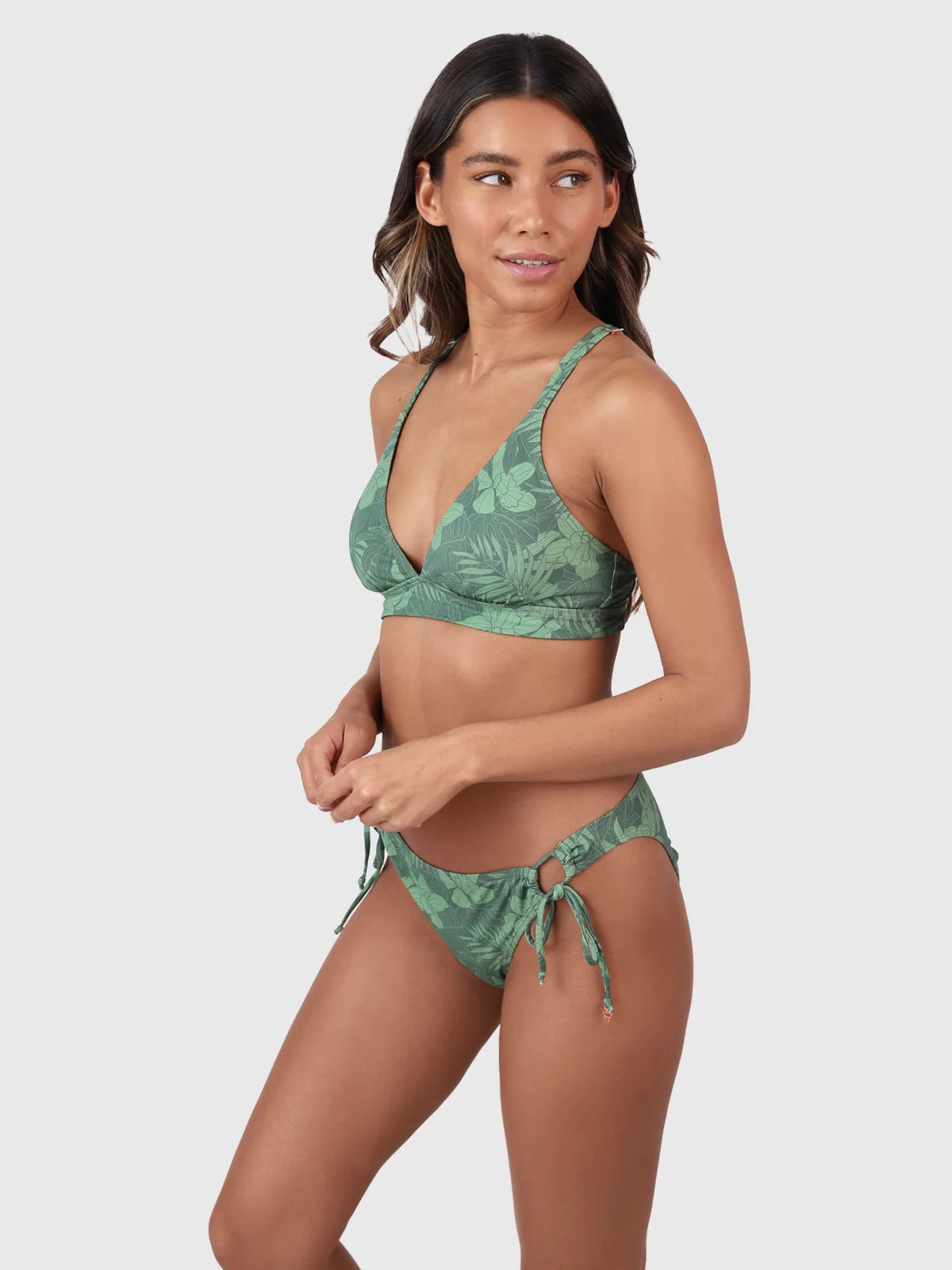 Delphina-Leaf Women Bralette Bikini Top | Juniper - Image 5
