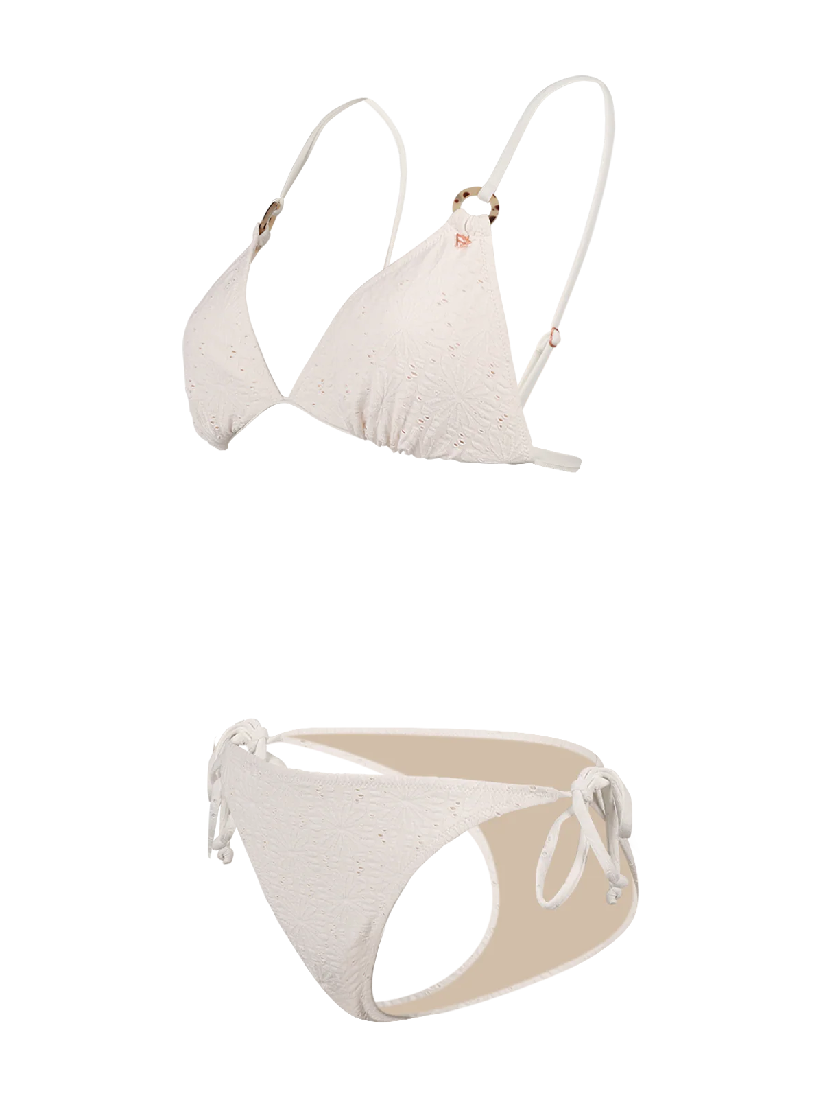 Hana-Broderie Women Triangle Bikini | Snow - Image 14