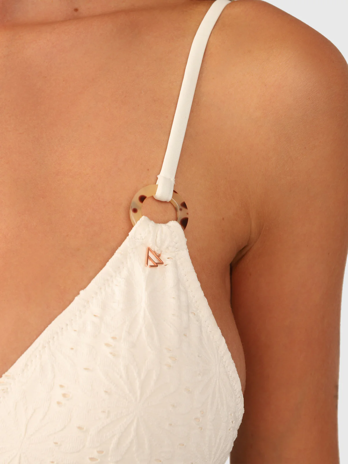 Hana-Broderie Women Triangle Bikini | Snow - Image 7
