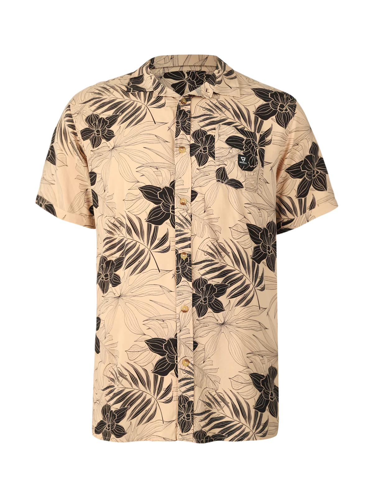 Lasse Men Shirt | Leaves Allover Ginger - Image 7