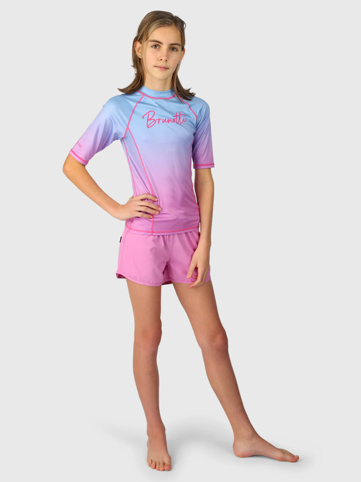 Lineas-Gradient Girls Rashguard | Gradient Bluebell - Image 3