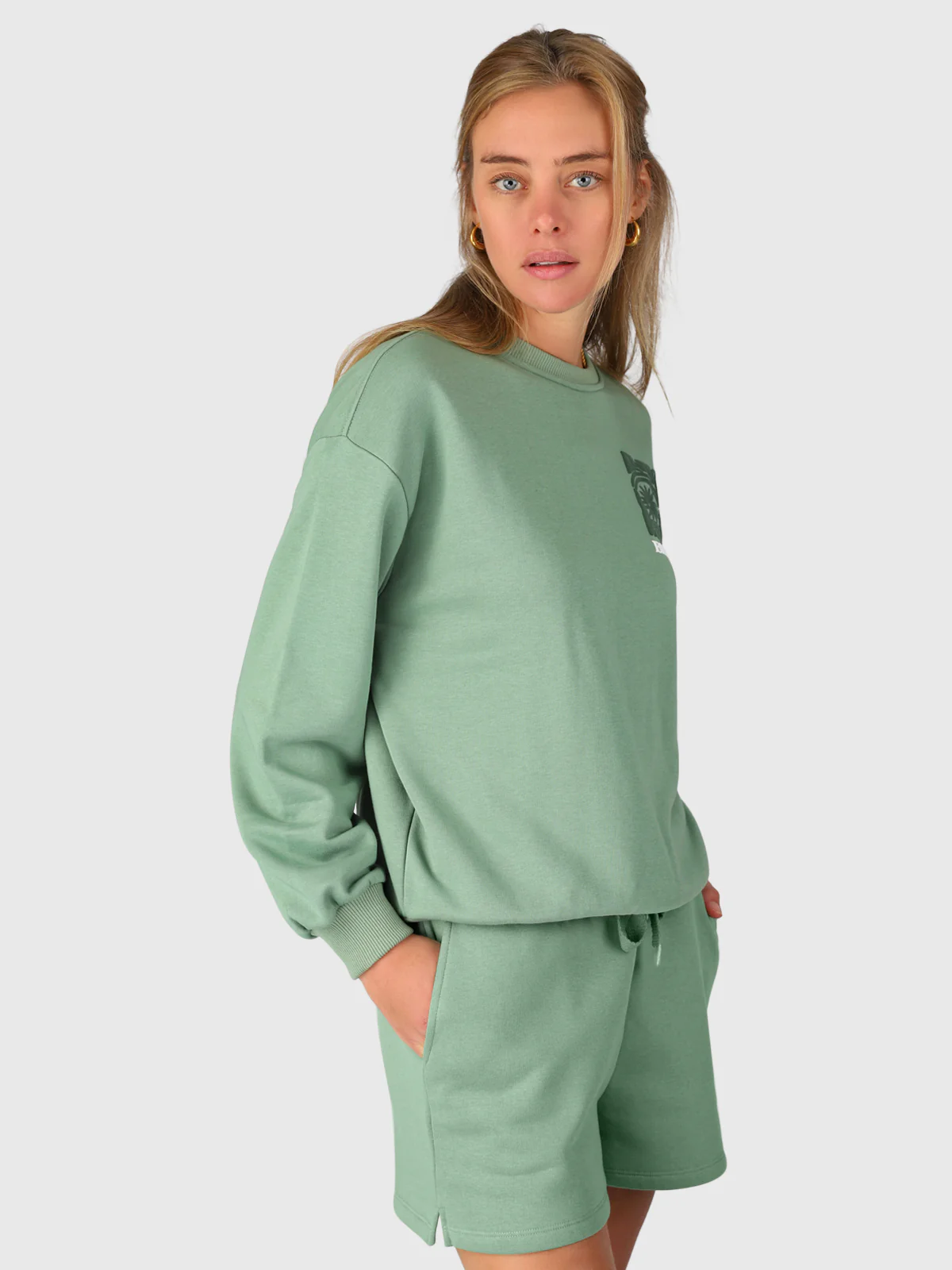 Milly Women Sweat Short | Eucalyptus - Image 4