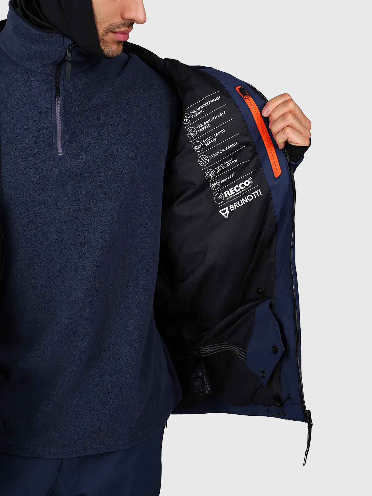 Norrow Men Snow Jacket | Indigo Blue - Image 13