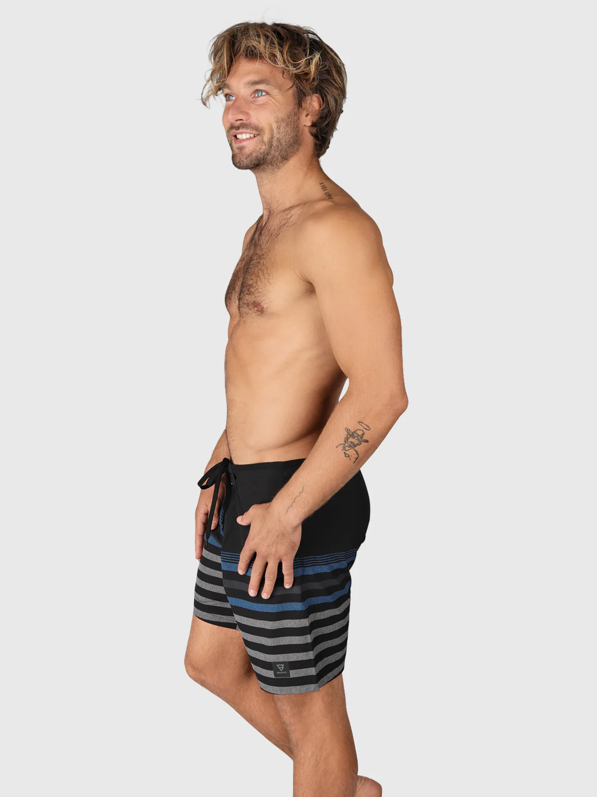 Paitor-Stripe Men Boardshorts | Black - Image 3