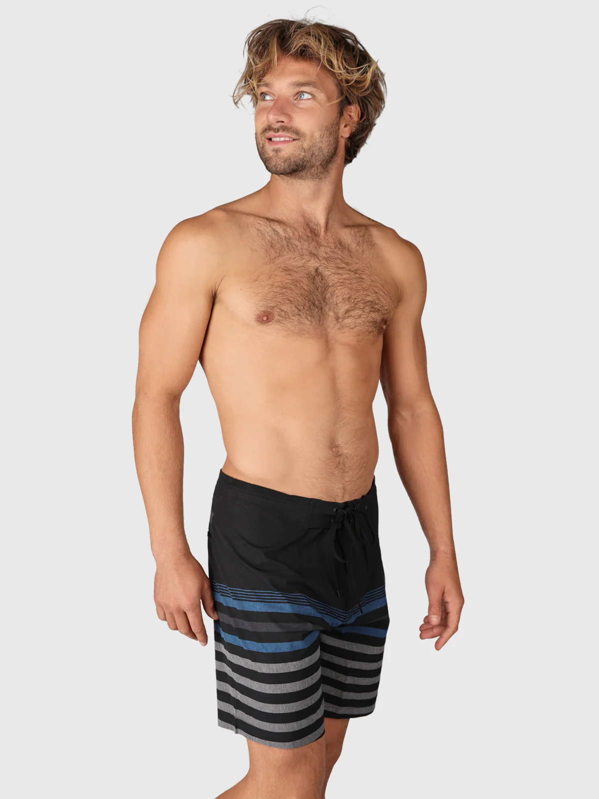 Paitor-Stripe Men Boardshorts | Black - Image 4