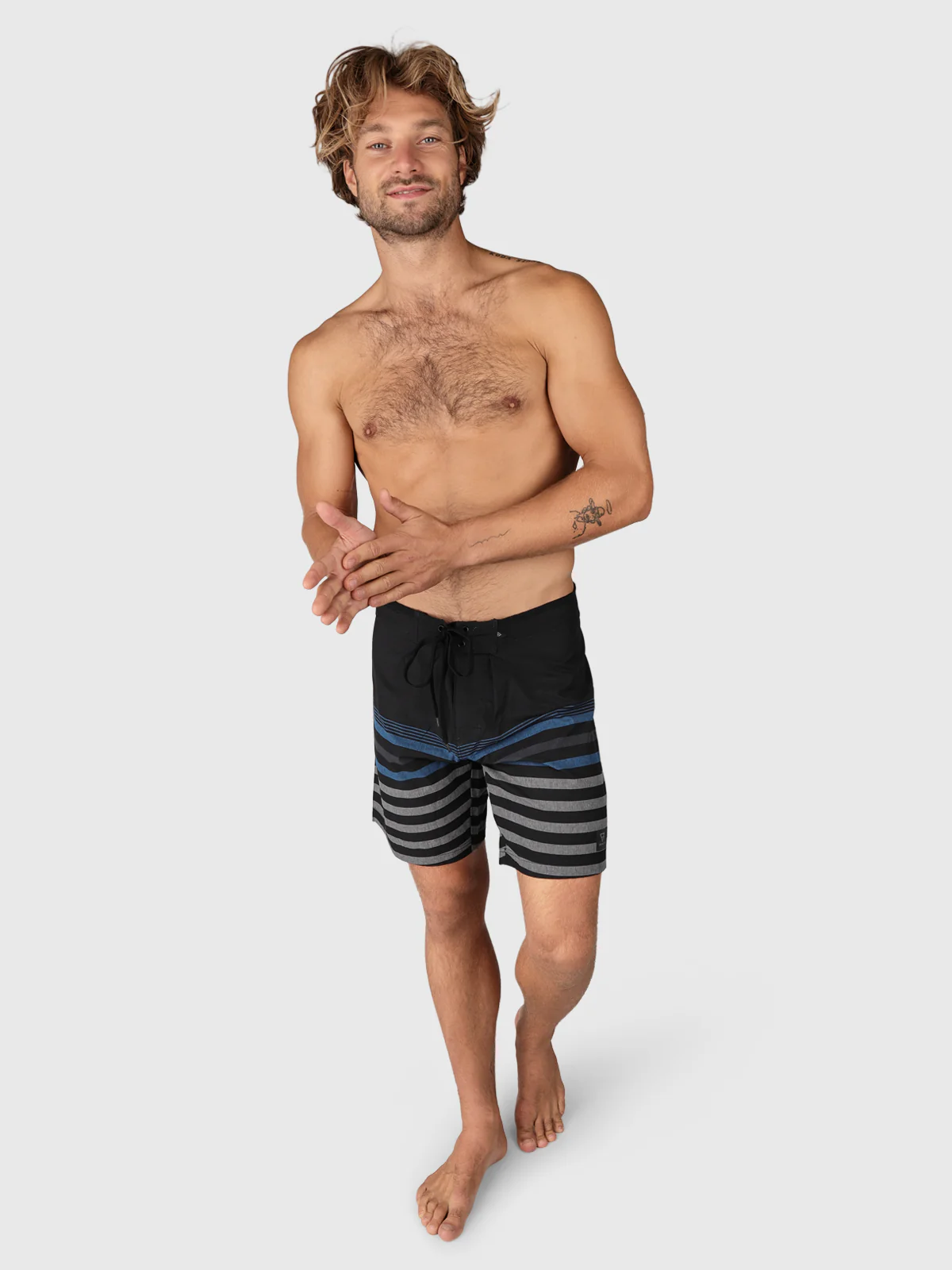 Paitor-Stripe Men Boardshorts | Black - Image 5