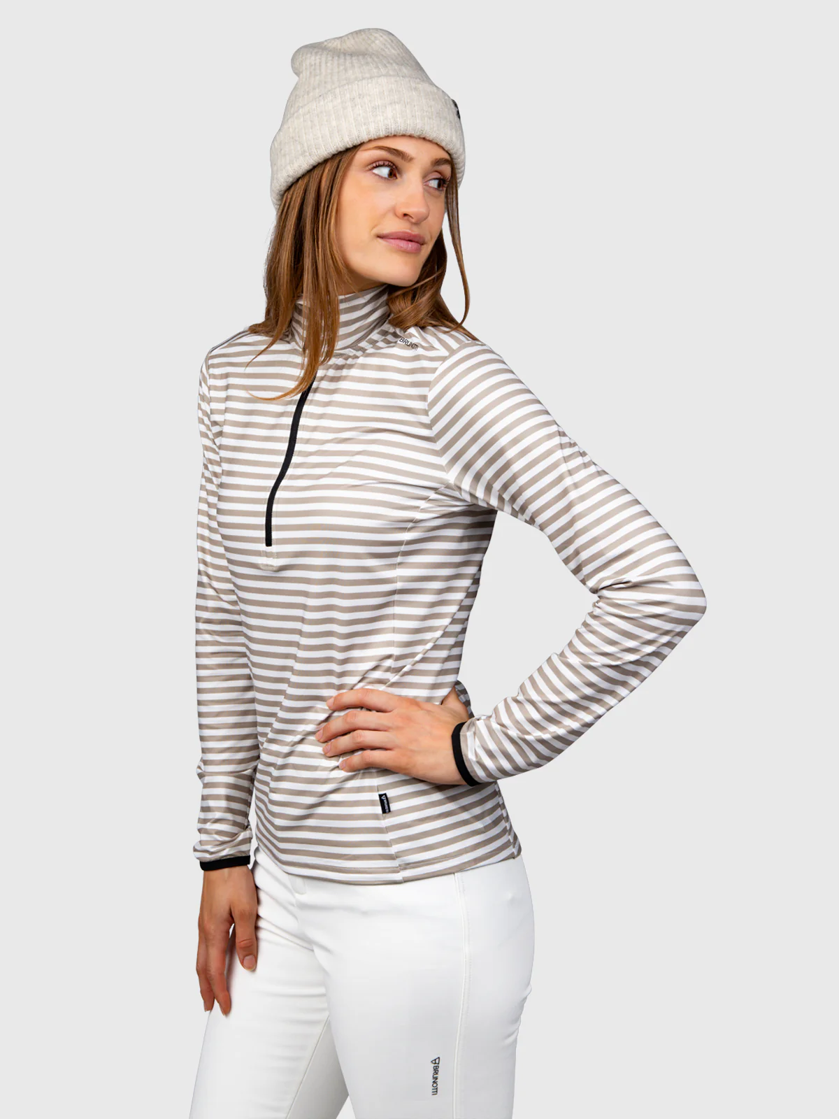 Rodika-Print Women Fleece | Awning Stripe Fungi - Image 4