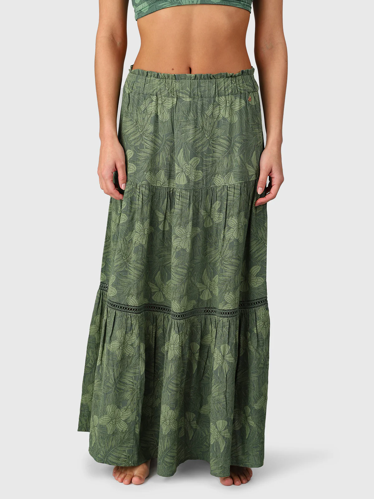 Romya-Leaf Women Skirt | Juniper - Image 2
