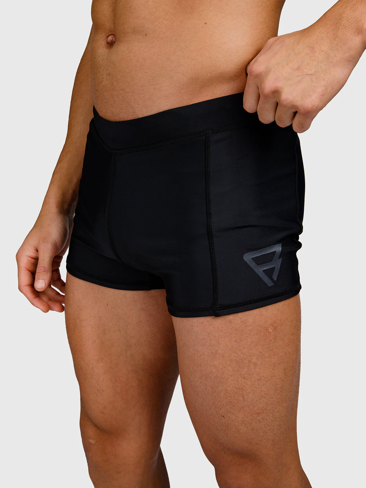 Samier-Logo Men Swim Trunks | Black - Image 6
